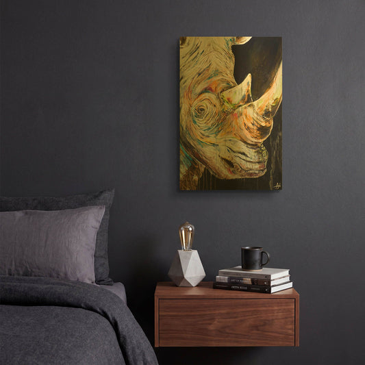 'Unicorn' By Marc Allante Gold Metal Wall Art