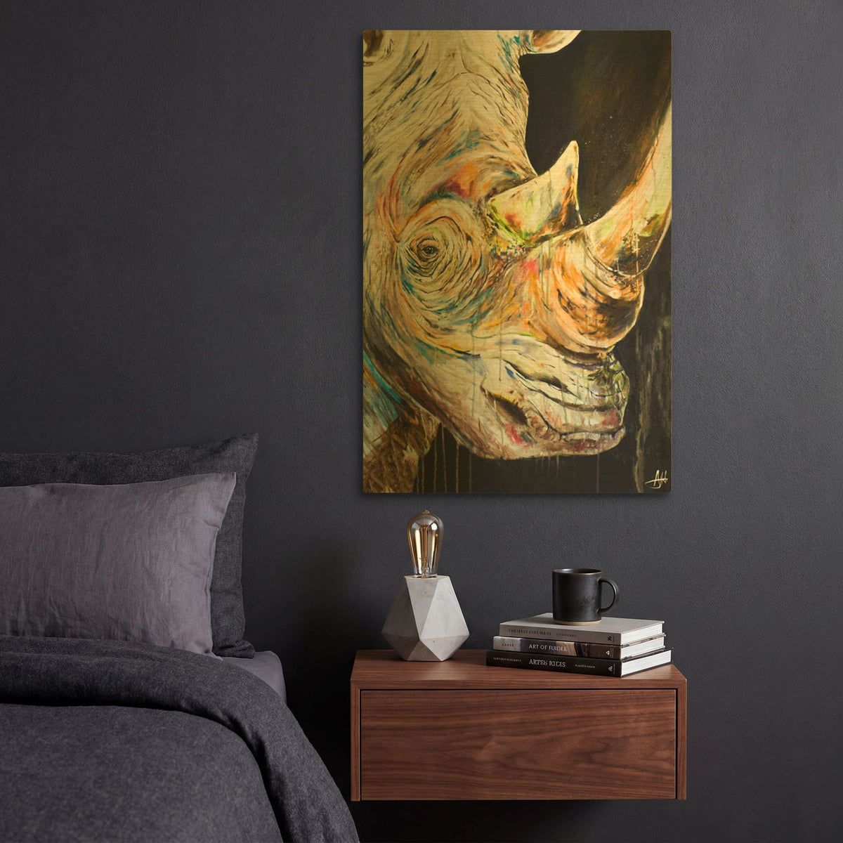 'Unicorn' By Marc Allante Gold Metal Wall Art