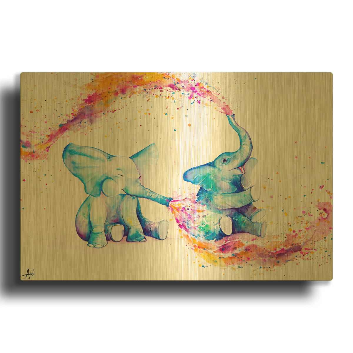 'Sorella' By Marc Allante Gold Metal Wall Art