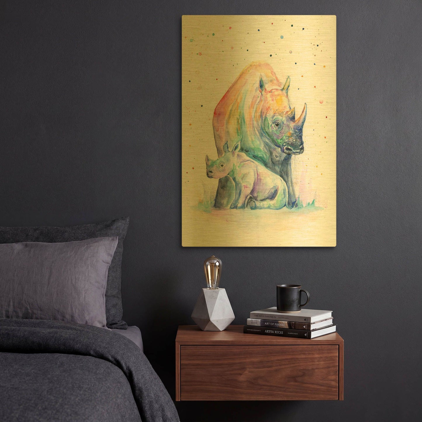'Shelter' By Marc Allante Gold Metal Wall Art