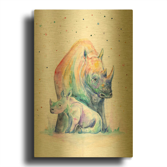 'Shelter' By Marc Allante Gold Metal Wall Art