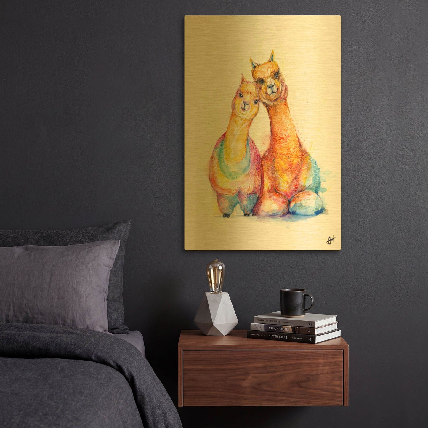 'Packa' By Marc Allante Gold Metal Wall Art