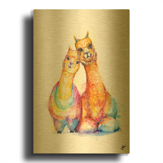 'Packa' By Marc Allante Gold Metal Wall Art