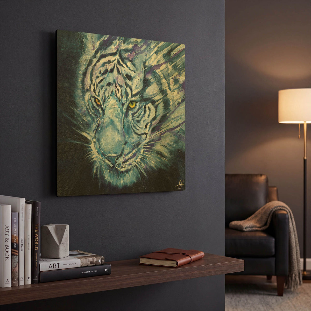 'Nightstalker' By Marc Allante Gold Metal Wall Art