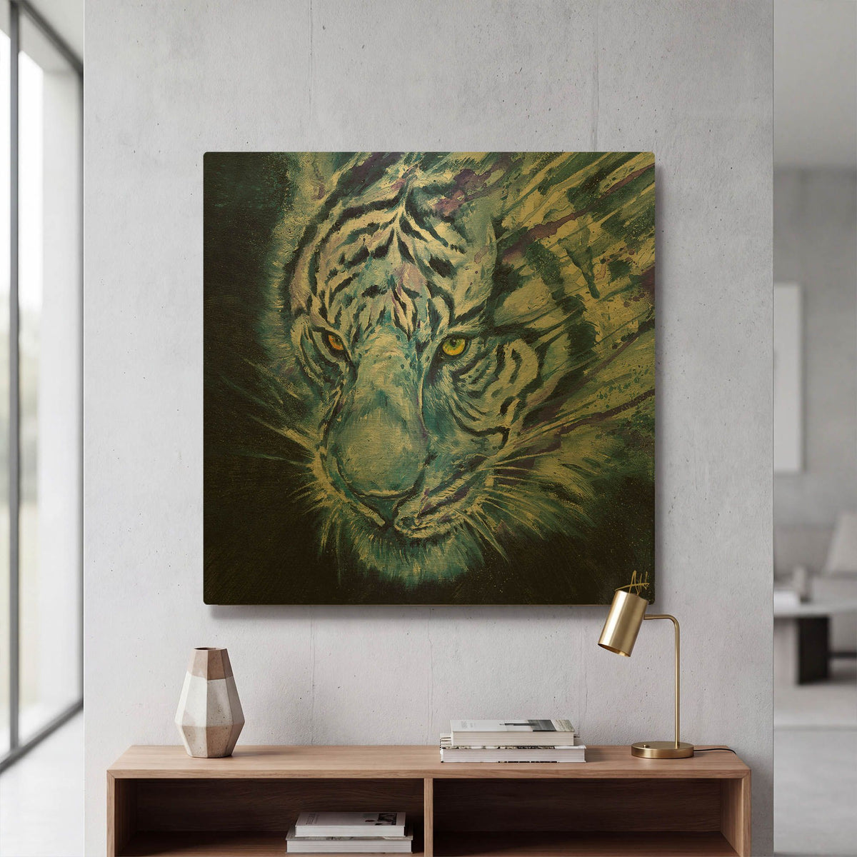'Nightstalker' By Marc Allante Gold Metal Wall Art