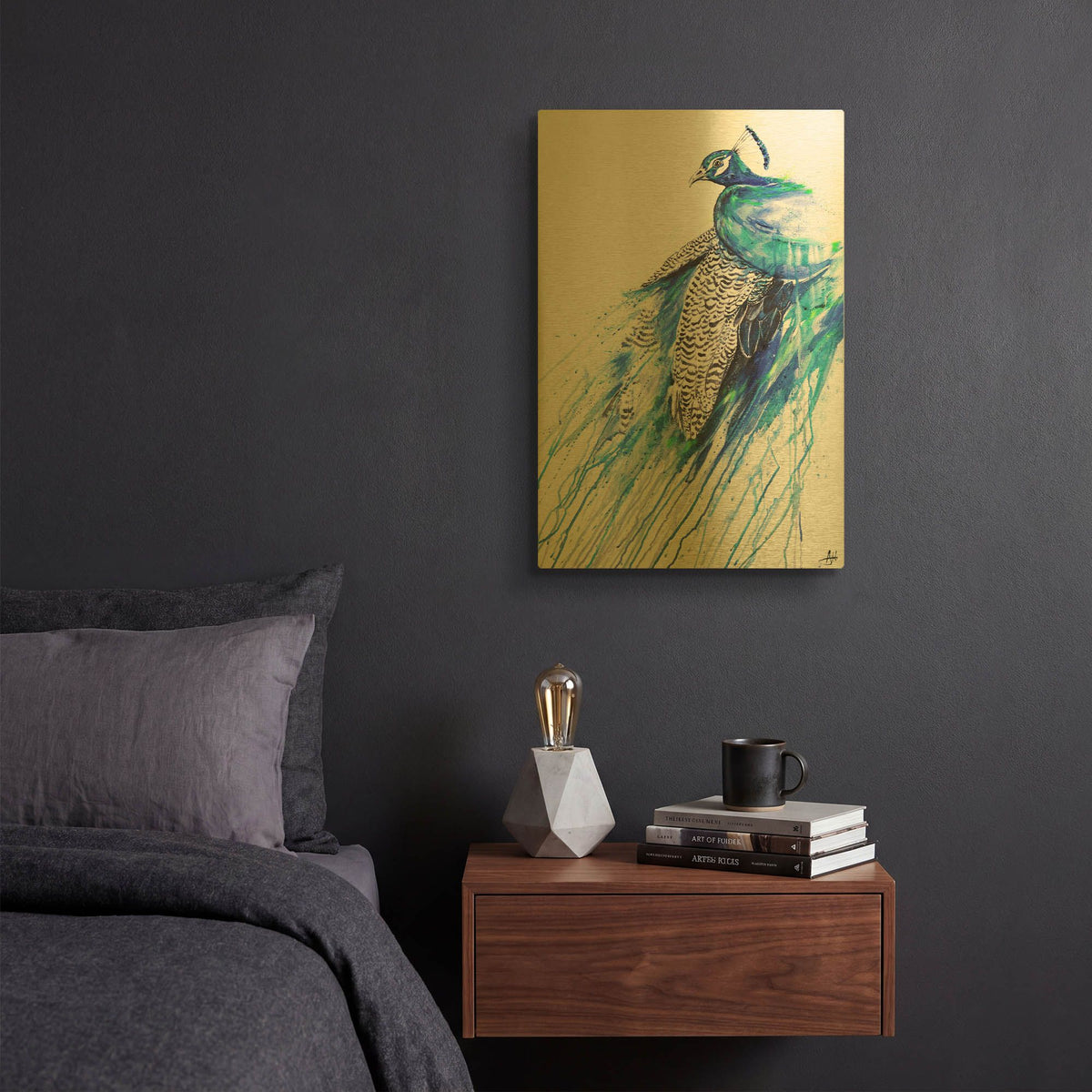 'Narcissus' By Marc Allante Gold Metal Wall Art