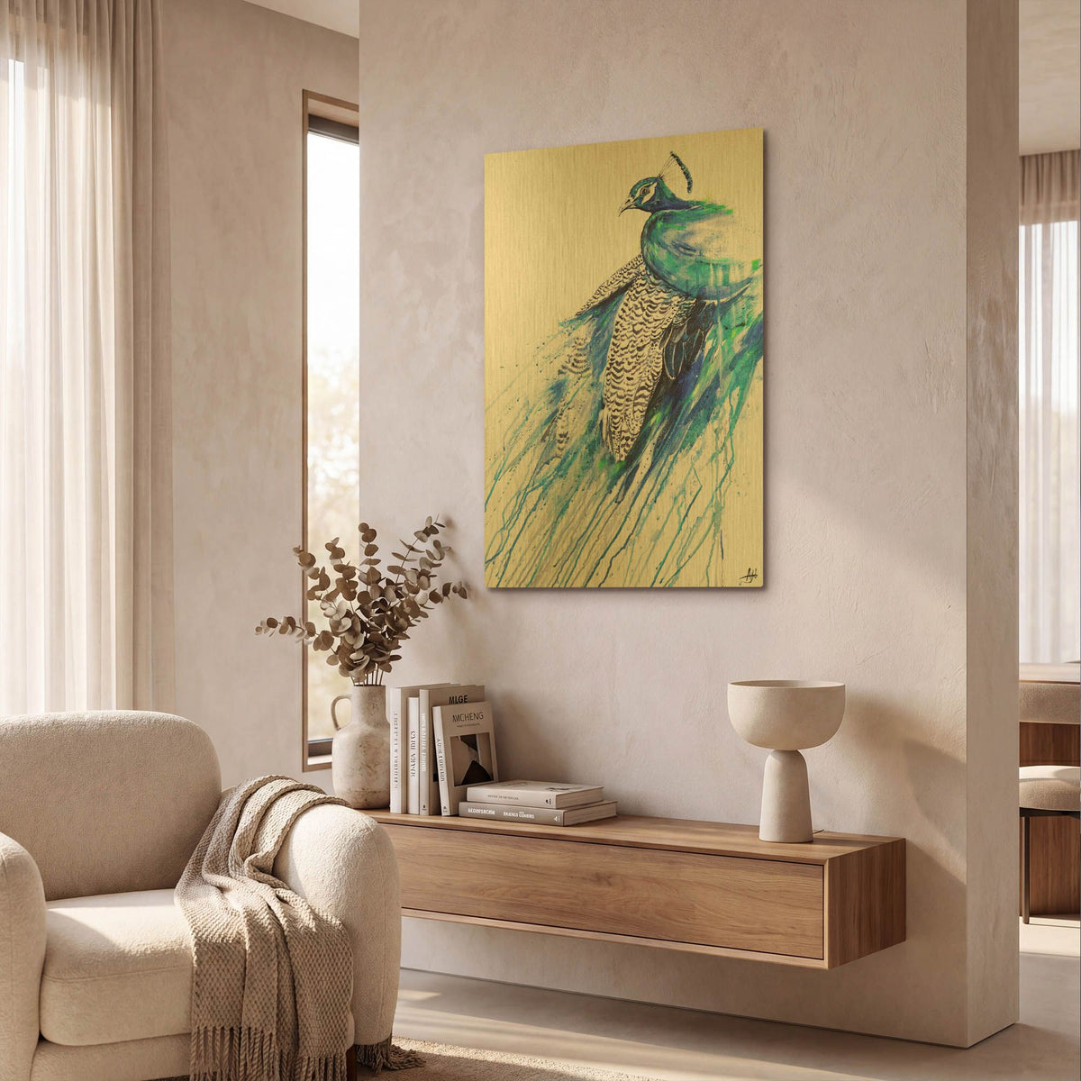 'Narcissus' By Marc Allante Gold Metal Wall Art
