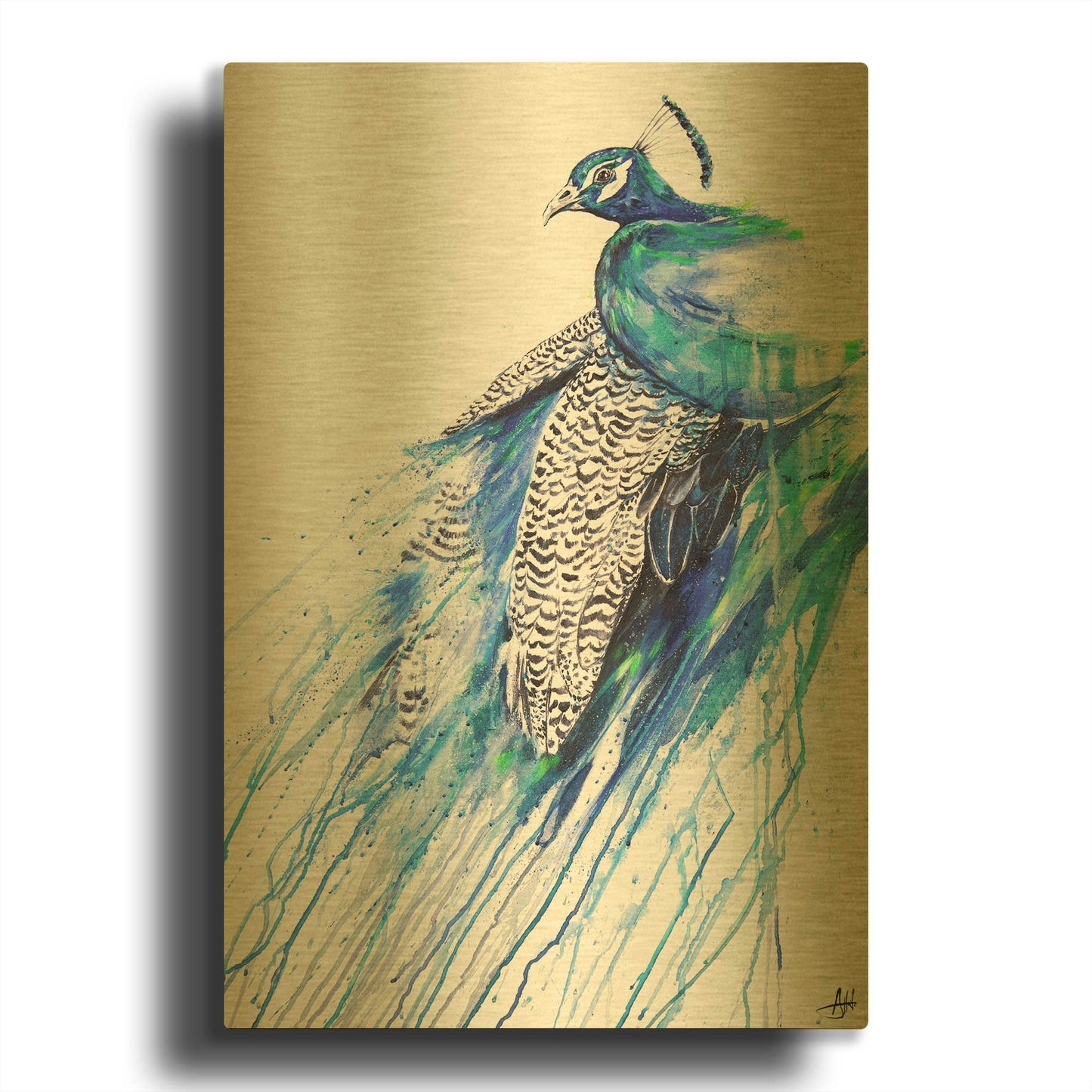 'Narcissus' By Marc Allante Gold Metal Wall Art