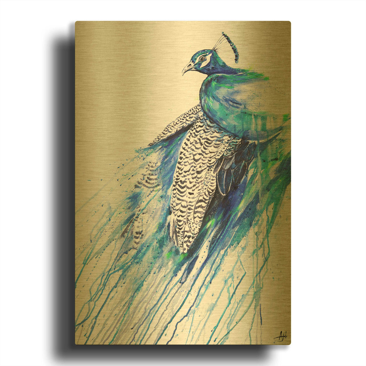 'Narcissus' By Marc Allante Gold Metal Wall Art
