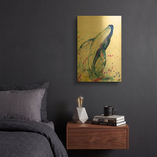 'Breach' By Marc Allante Gold Metal Wall Art