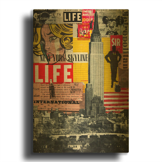 'It'S Hanging In The Air Cityscape&Urban' By DB Waterman Gold Metal Wall Art