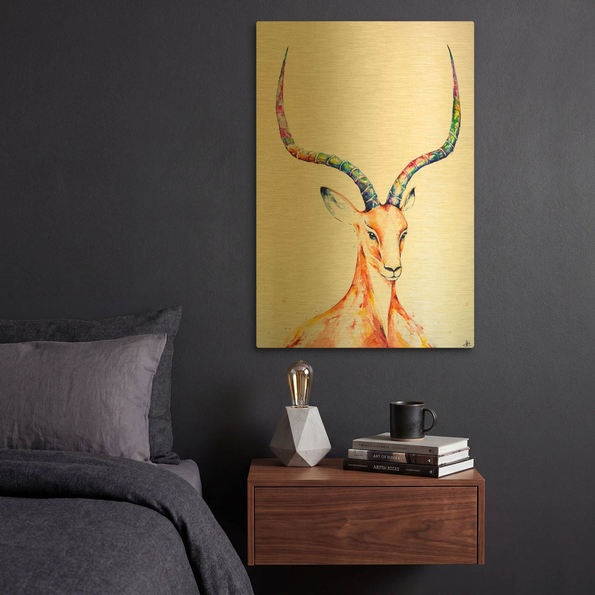 'Citadel' By Marc Allante Gold Metal Wall Art
