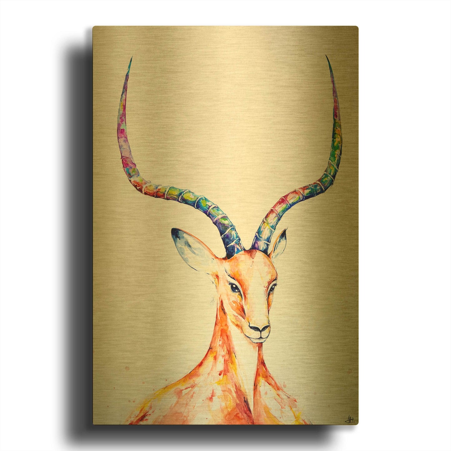 'Citadel' By Marc Allante Gold Metal Wall Art