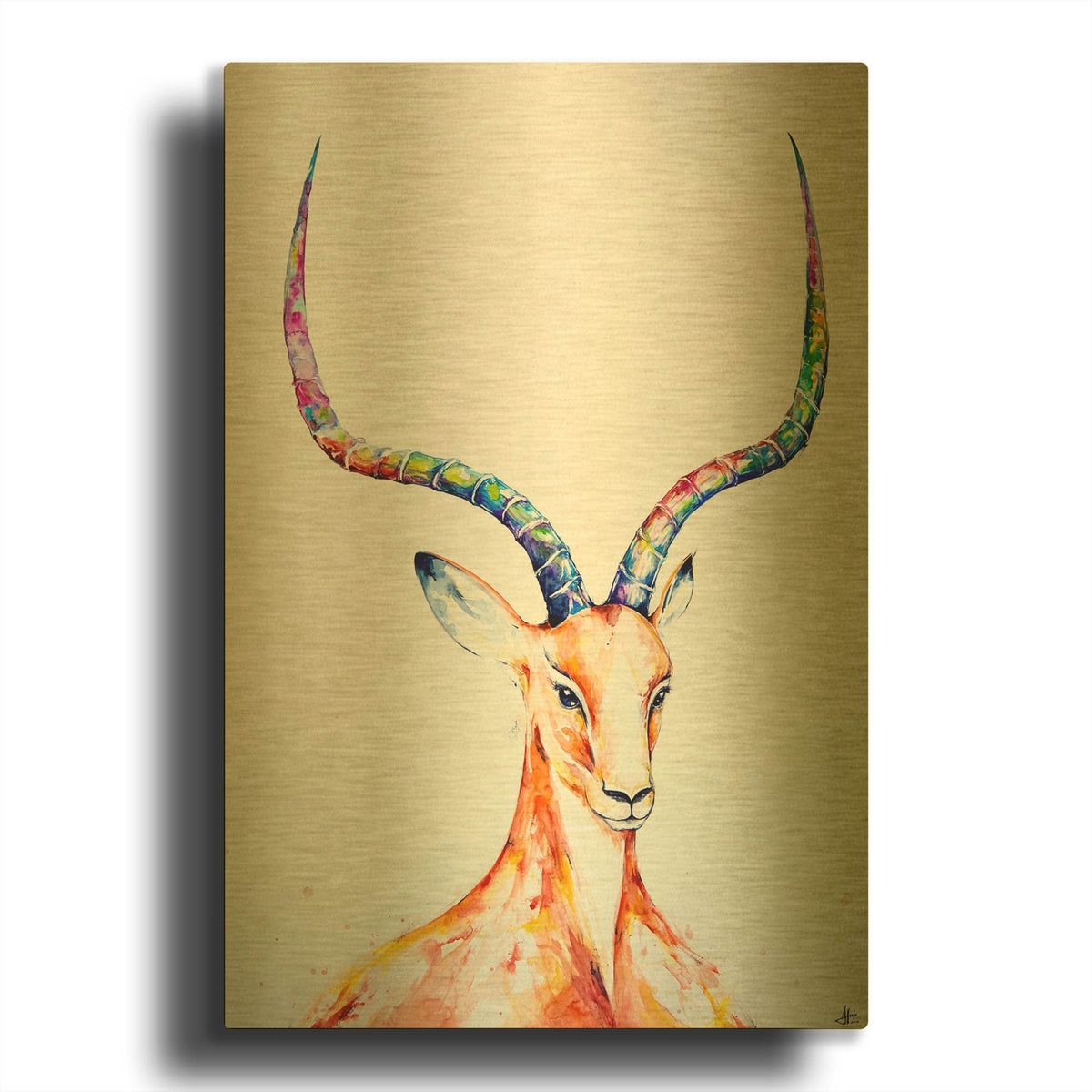 'Citadel' By Marc Allante Gold Metal Wall Art