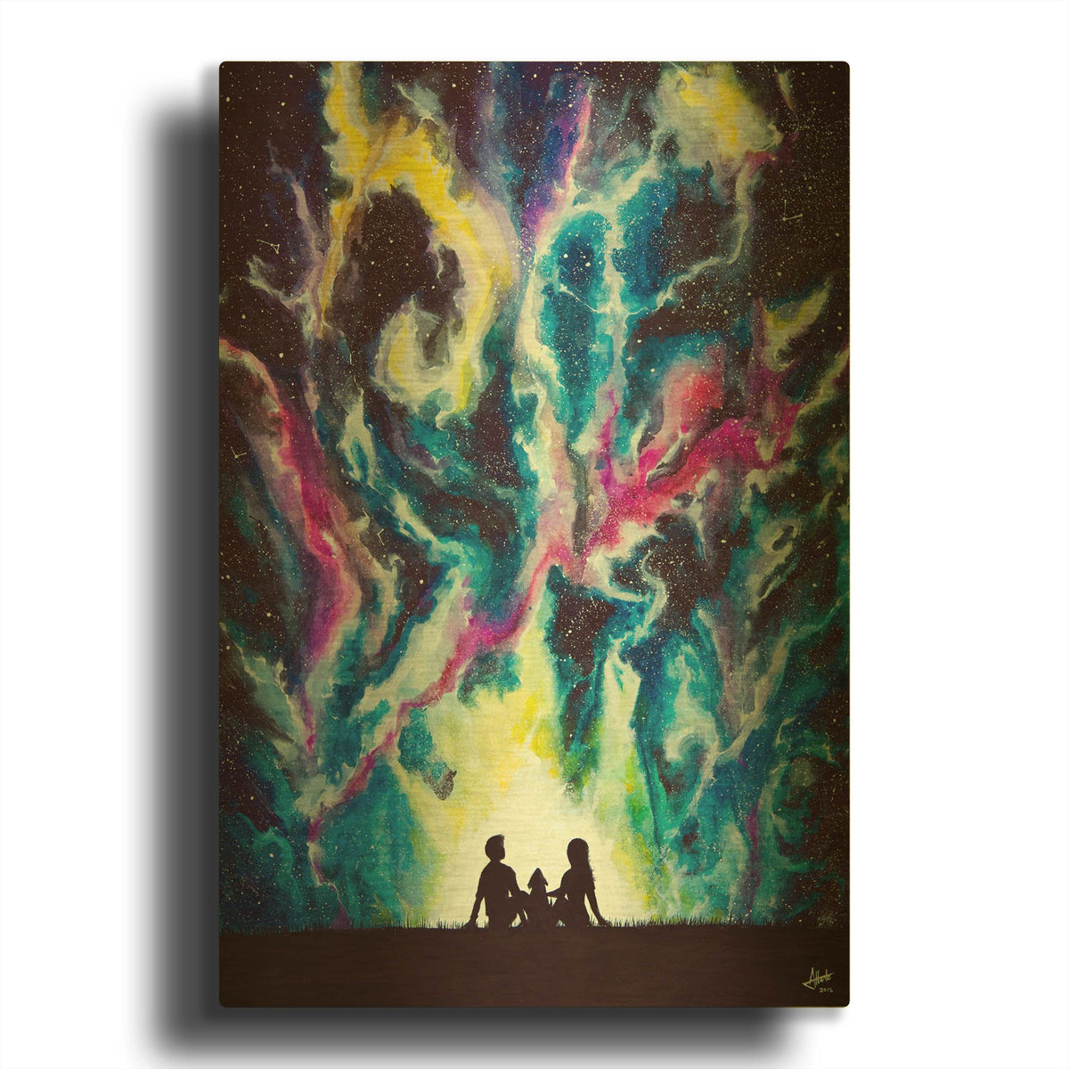 'Stardust' By Marc Allante Gold Metal Wall Art