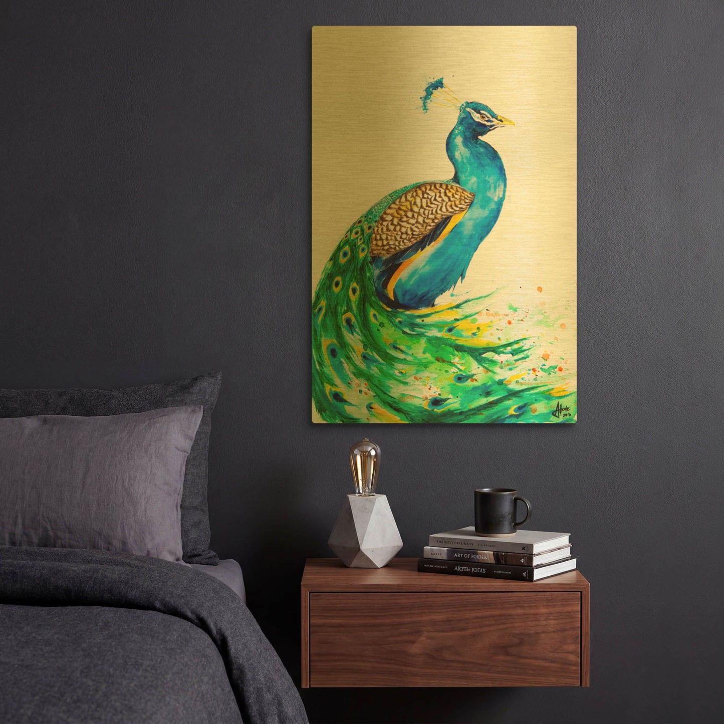 'Aphrodite' By Marc Allante Gold Metal Wall Art