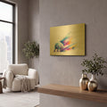 'Ajax' By Marc Allante Gold Metal Wall Art