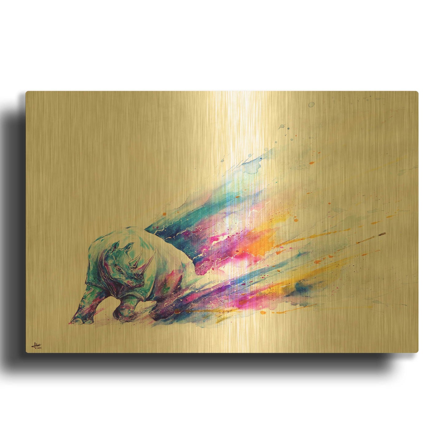 'Ajax' By Marc Allante Gold Metal Wall Art