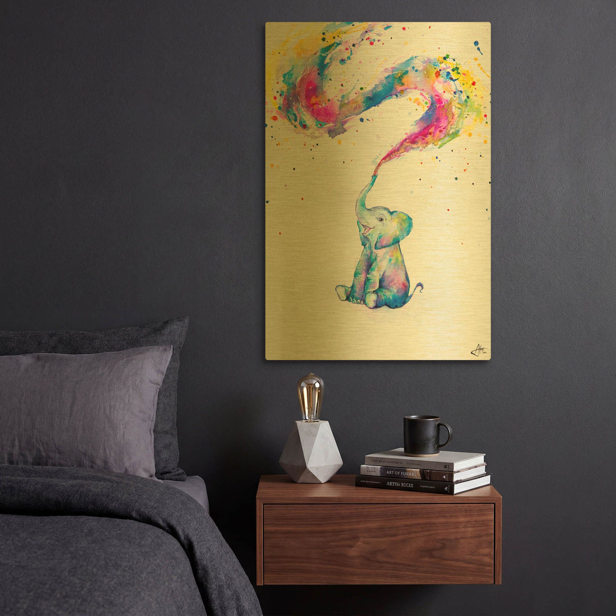 'Spring' By Marc Allante Gold Metal Wall Art