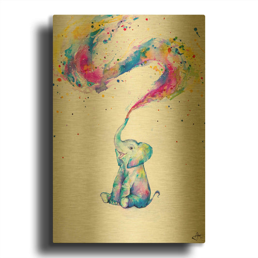'Spring' By Marc Allante Gold Metal Wall Art