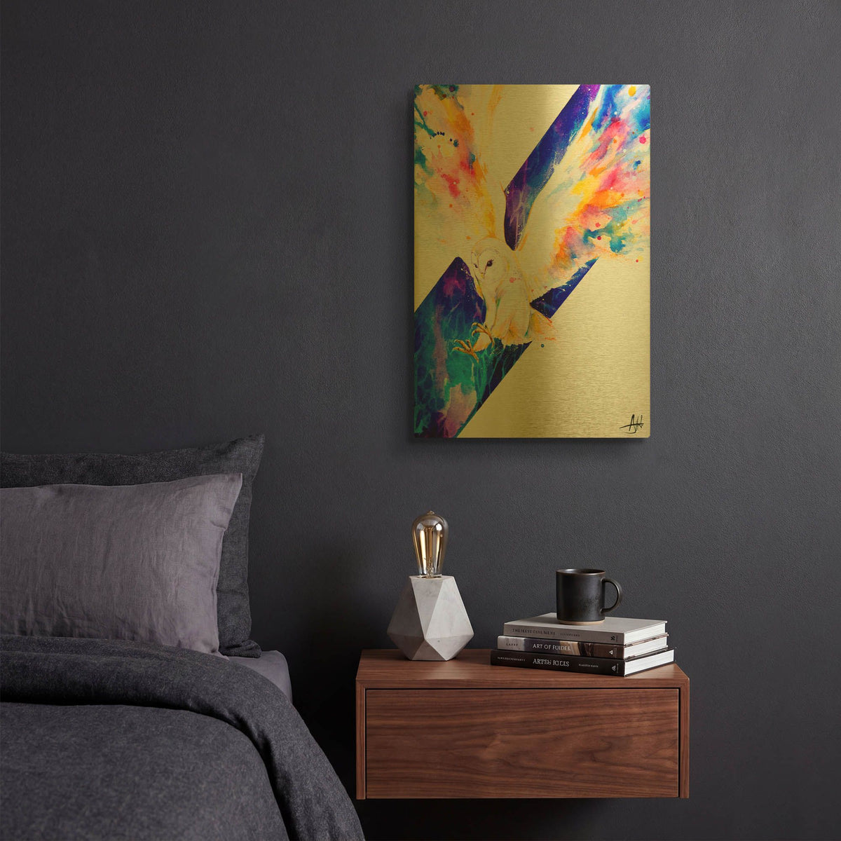 'Hector' By Marc Allante Gold Metal Wall Art