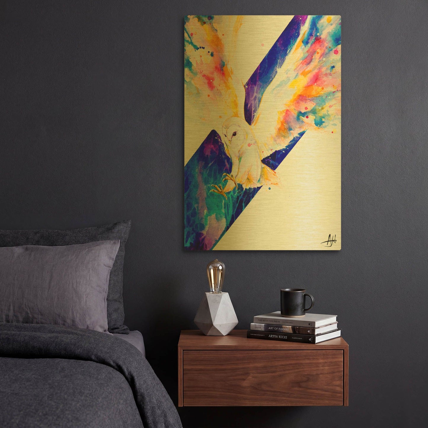 'Hector' By Marc Allante Gold Metal Wall Art