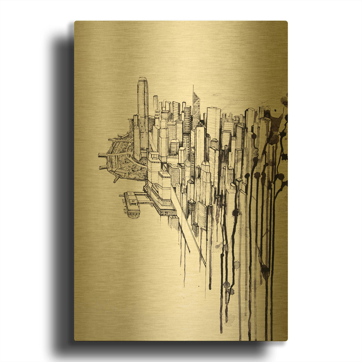 'Reclaimed' By Marc Allante Gold Metal Wall Art