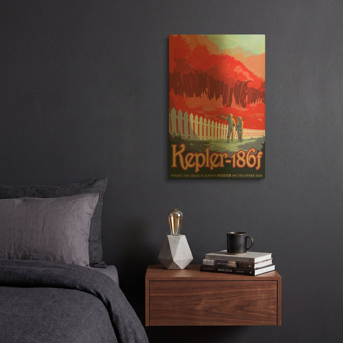 'Kepler186f' By NASA Posters Gold Metal Wall Art