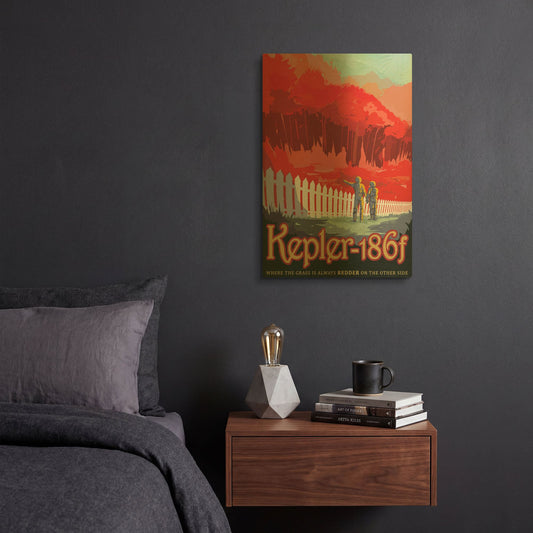 'Kepler186f' By NASA Posters Gold Metal Wall Art
