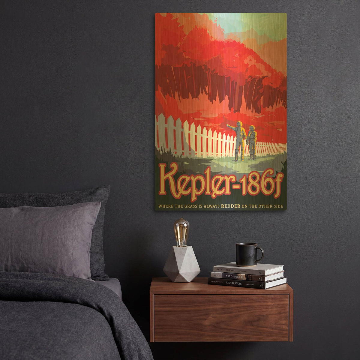 'Kepler186f' By NASA Posters Gold Metal Wall Art