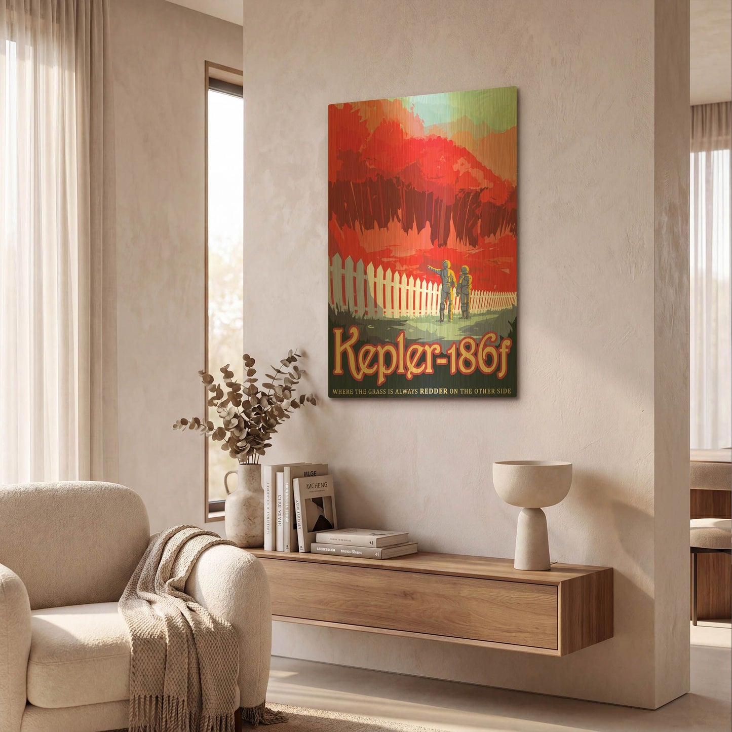 'Kepler186f' By NASA Posters Gold Metal Wall Art