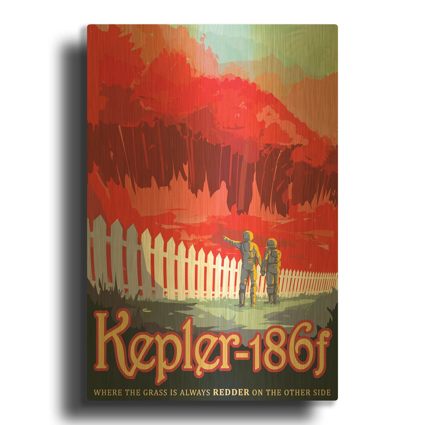 'Kepler186f' By NASA Posters Gold Metal Wall Art