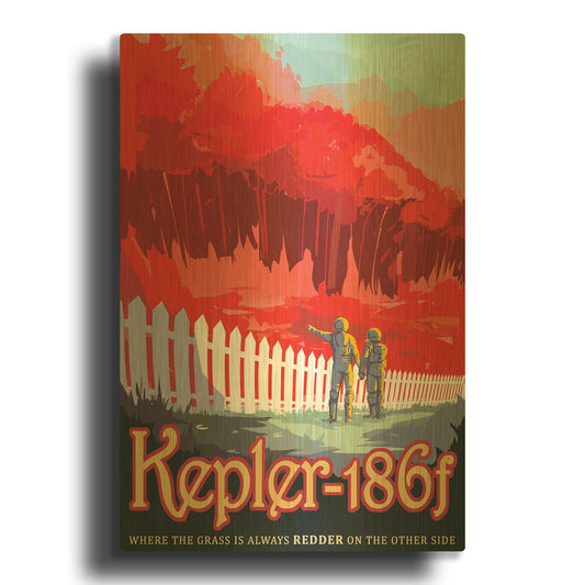 'Kepler186f' By NASA Posters Gold Metal Wall Art