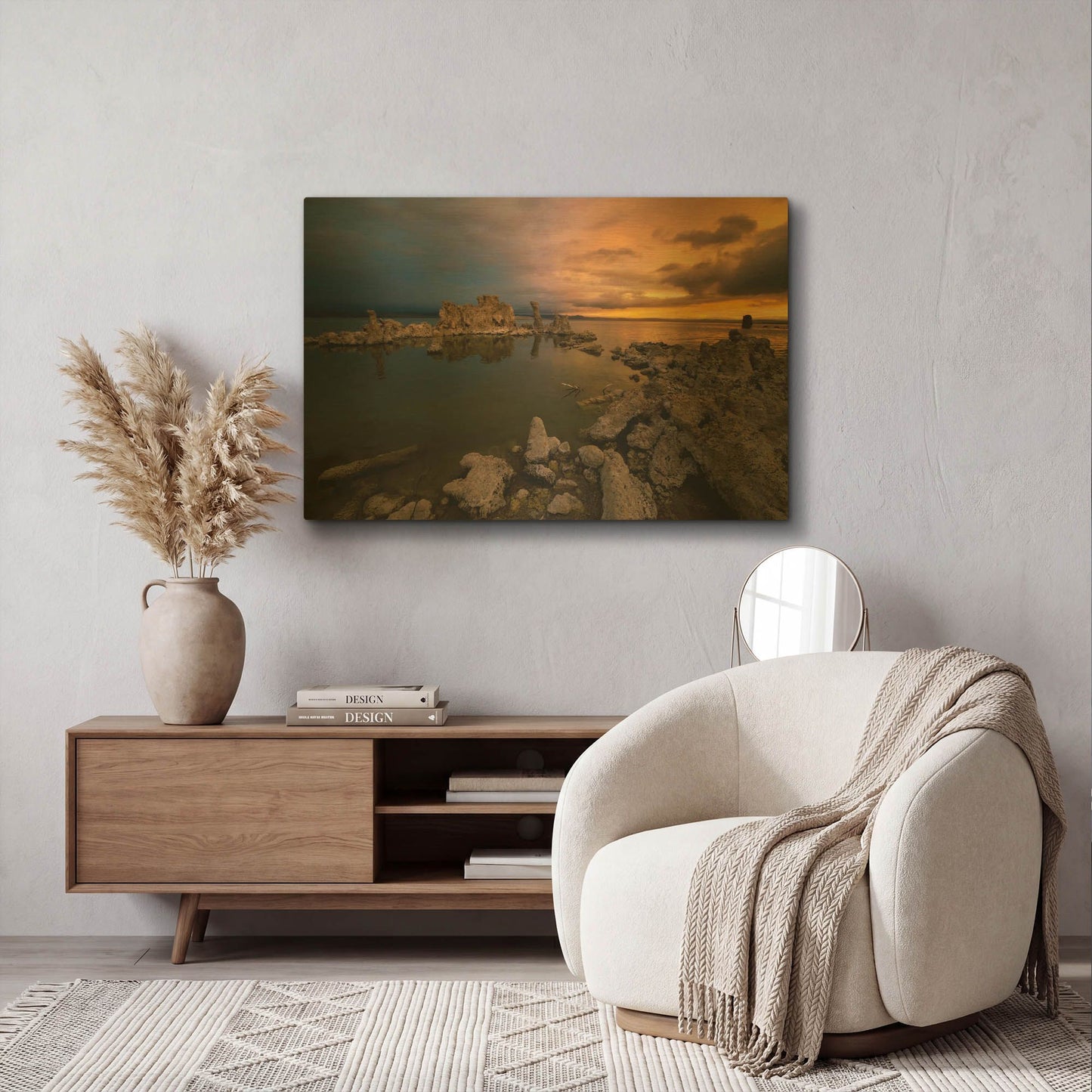 'Transition' By Natalie Mikaels Gold Metal Wall Art
