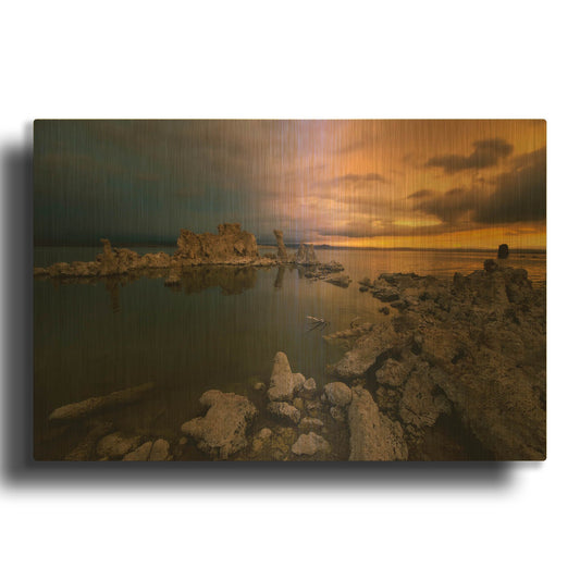 'Transition' By Natalie Mikaels Gold Metal Wall Art