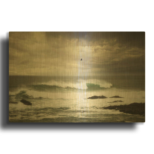 'The Flight' By Natalie Mikaels Gold Metal Wall Art