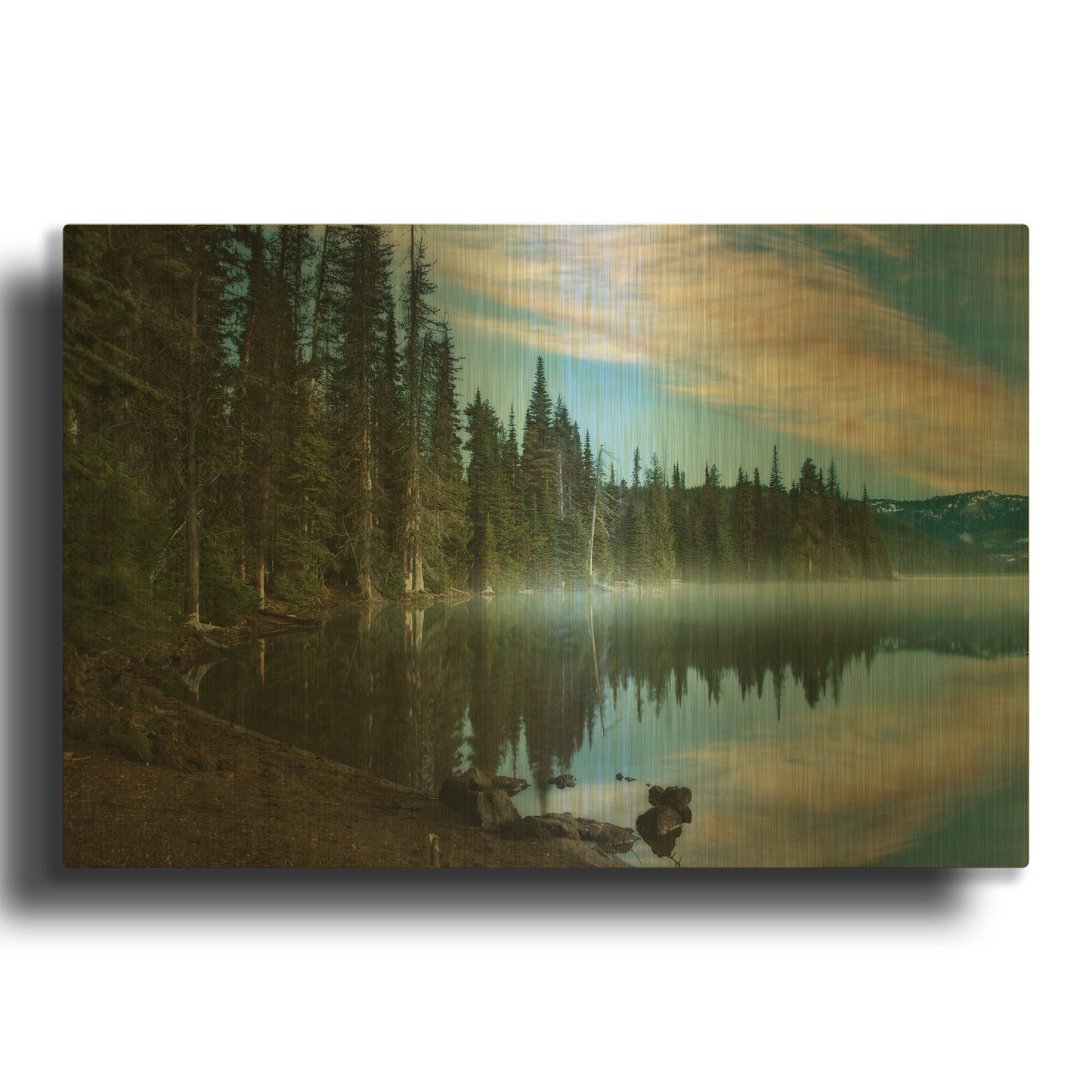 'Rising Mist' By Natalie Mikaels Gold Metal Wall Art