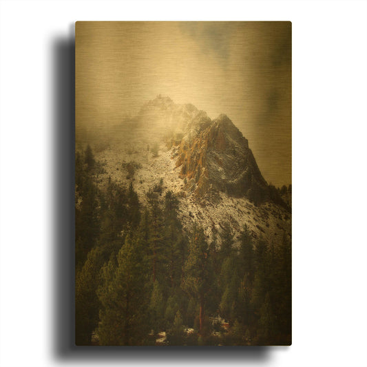 'Majestic Peak' By Natalie Mikaels Gold Metal Wall Art