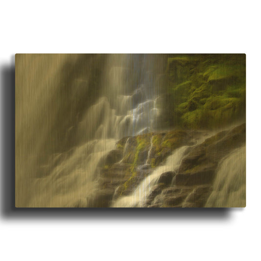 'Glowing Mist' By Natalie Mikaels Gold Metal Wall Art