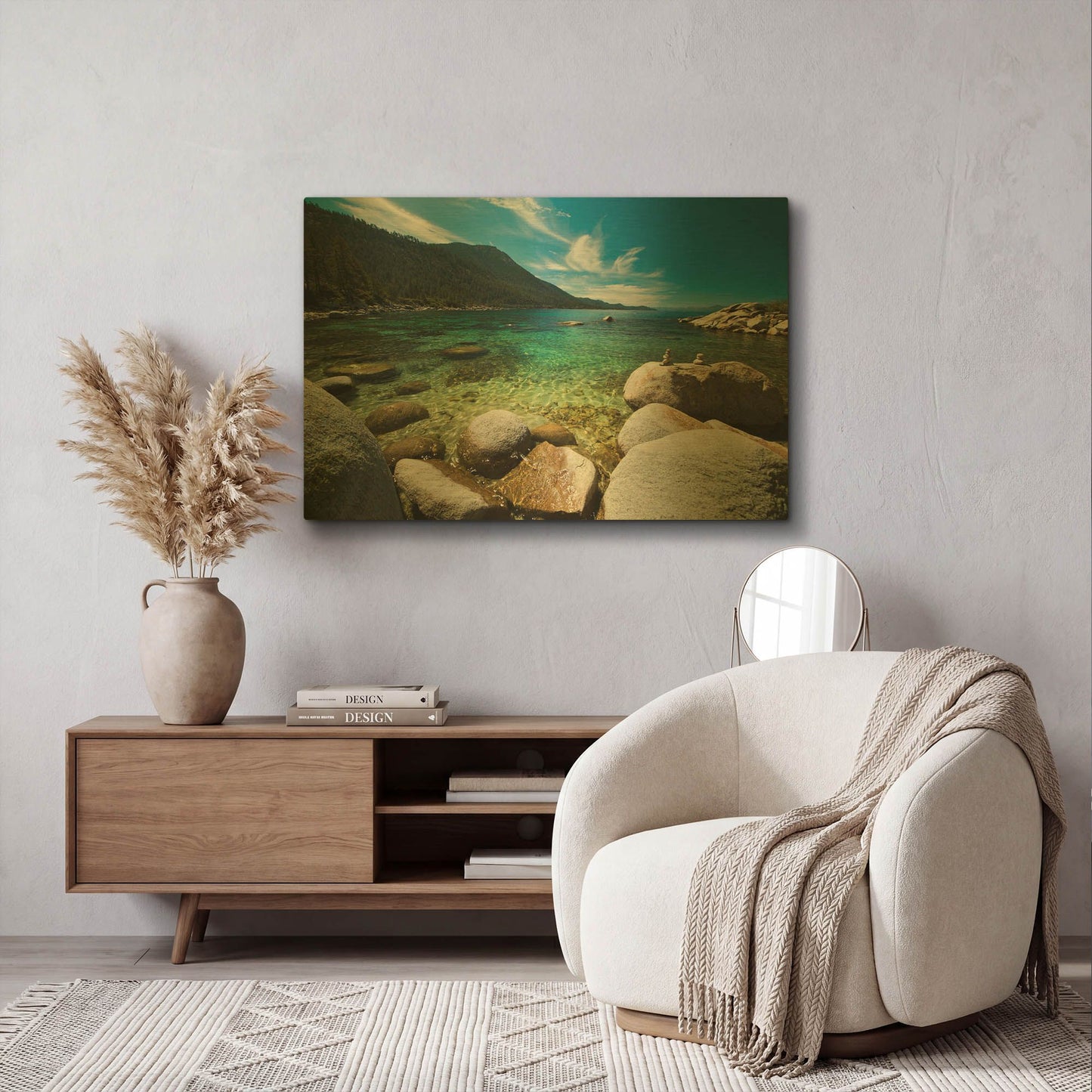 'Center Light' By Natalie Mikaels Gold Metal Wall Art