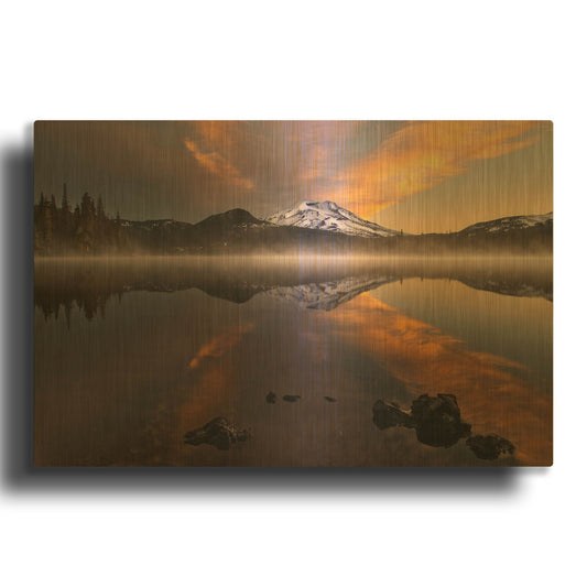 'Awaken' By Natalie Mikaels Gold Metal Wall Art