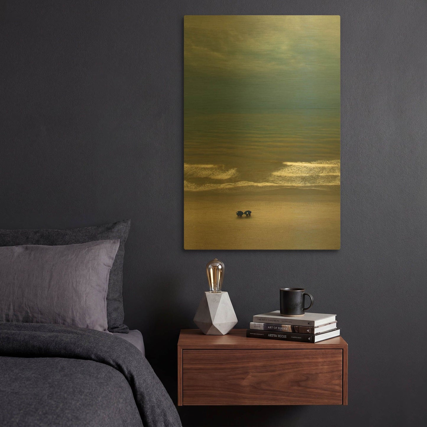 'After The Storm' By Natalie Mikaels Gold Metal Wall Art