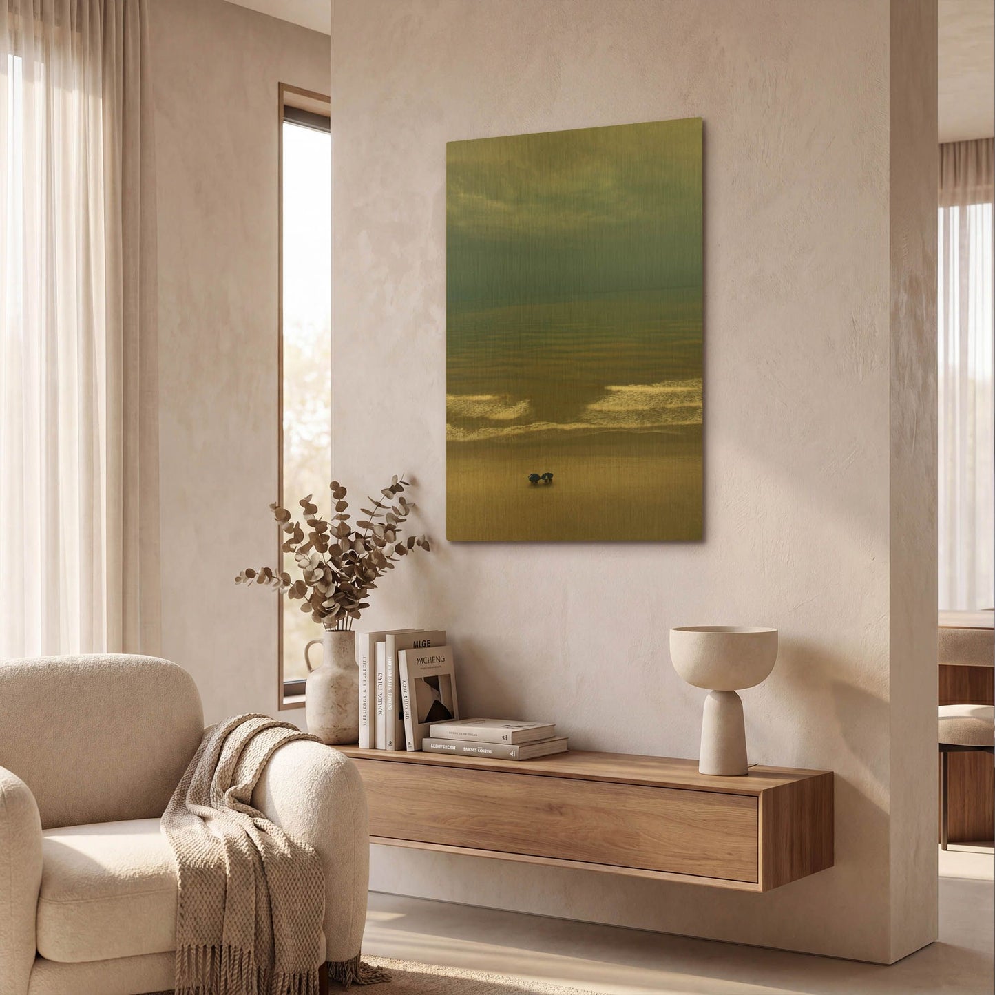 'After The Storm' By Natalie Mikaels Gold Metal Wall Art