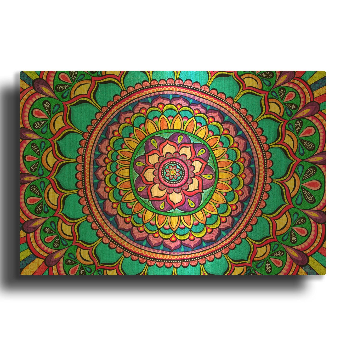 'Happy Dance Mandala' By Hello Angel Gold Metal Wall Art
