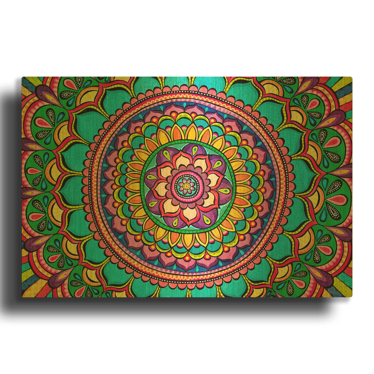 'Happy Dance Mandala' By Hello Angel Gold Metal Wall Art