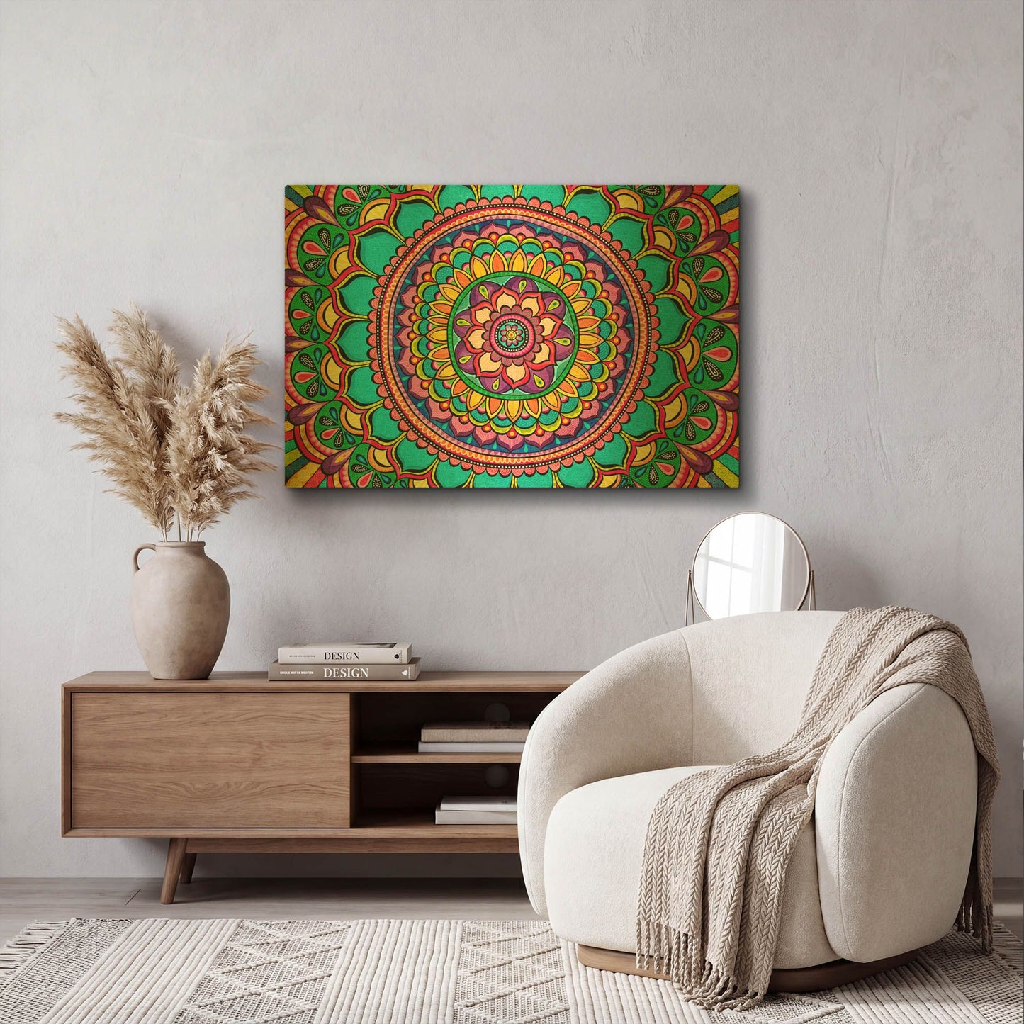 'Happy Dance Mandala' By Hello Angel Gold Metal Wall Art