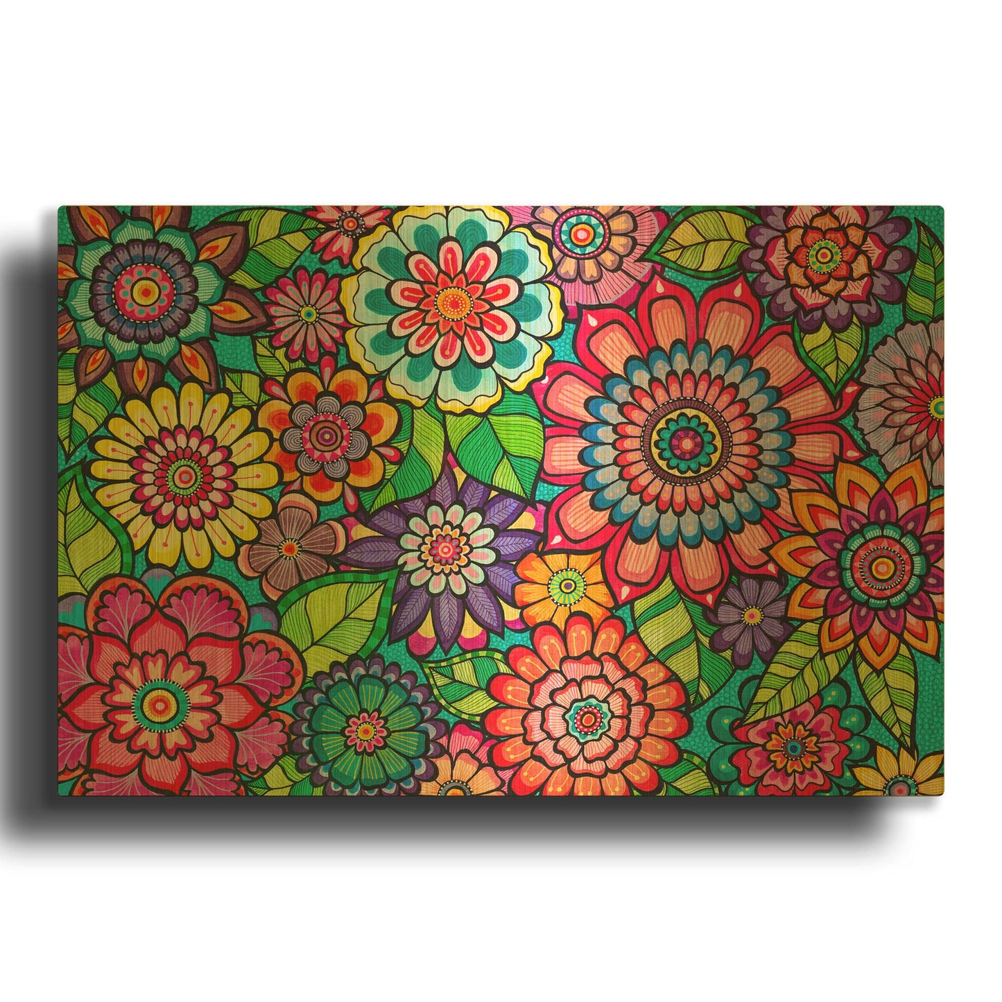 'Blooming Blooms' By Hello Angel Gold Metal Wall Art