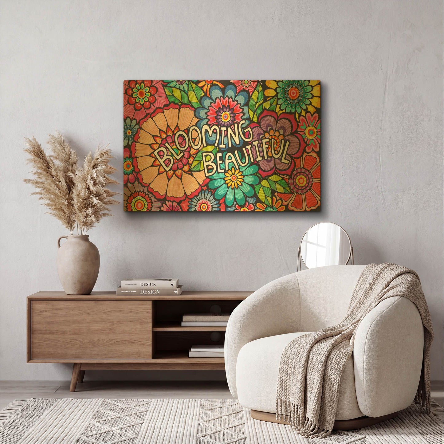 'Blooming Beautiful' By Hello Angel Gold Metal Wall Art