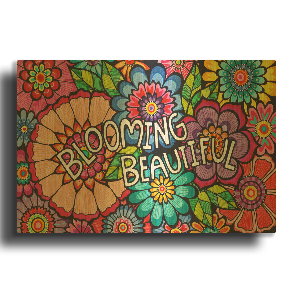 'Blooming Beautiful' By Hello Angel Gold Metal Wall Art