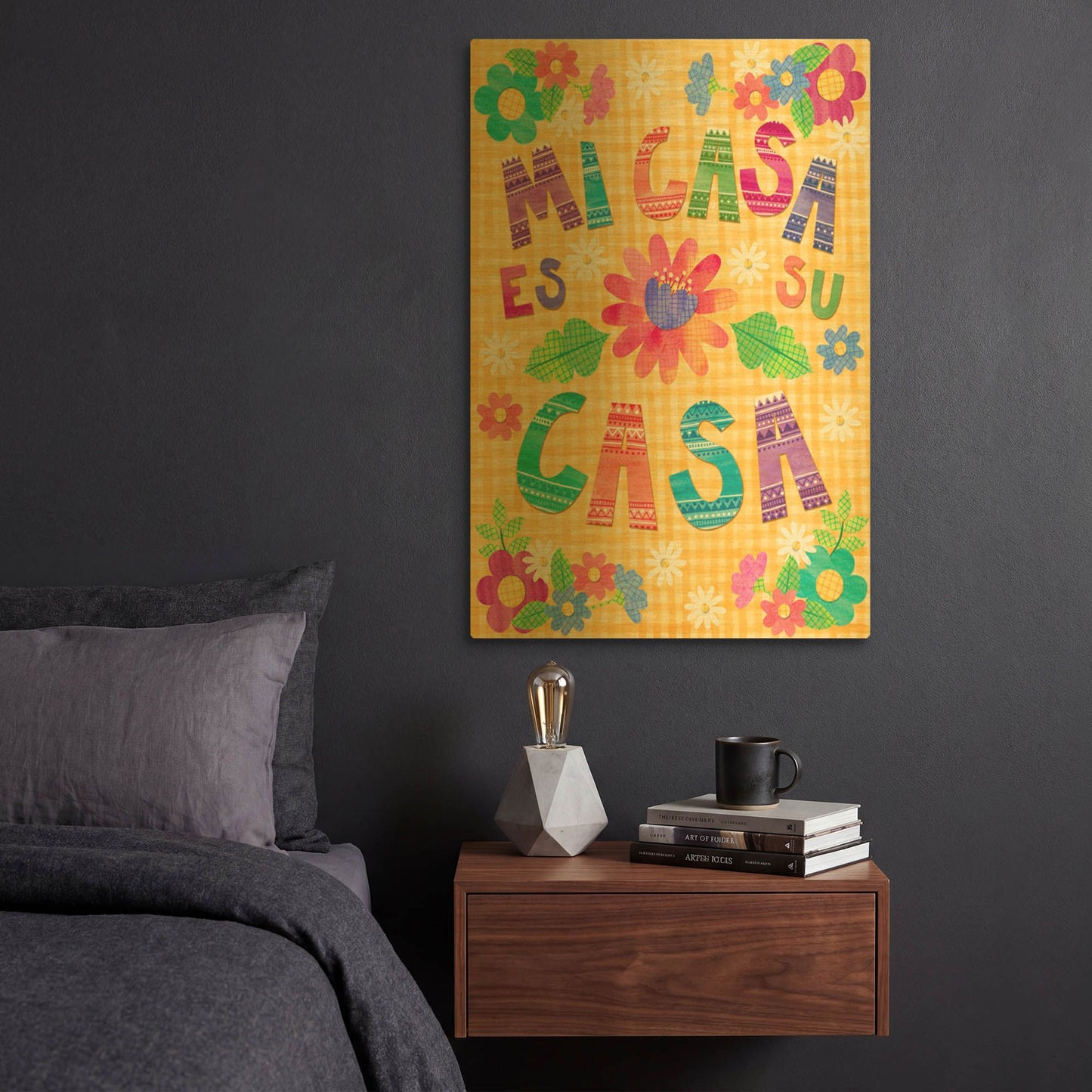 'Mi Casa Es Su Casa' By Hello Angel Gold Metal Wall Art